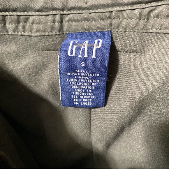 Vintage 2000s Gap Fleece Lined Khaki Cargo Skater Punk Reflective Pants Small 34 - Picture 9 of 10